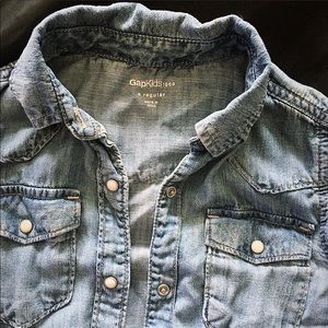 Gap Kids Denim Button Up Shirt